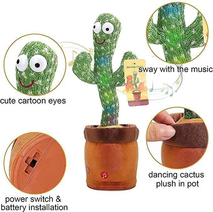 LED Musical Dancing & Mimicry Cactus Toy az0b1i-jk