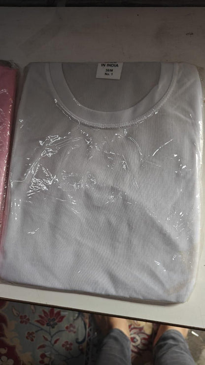 Men's Polycotton Solid Round Neck T-shirts (Pack of 4) az0b1i-jk