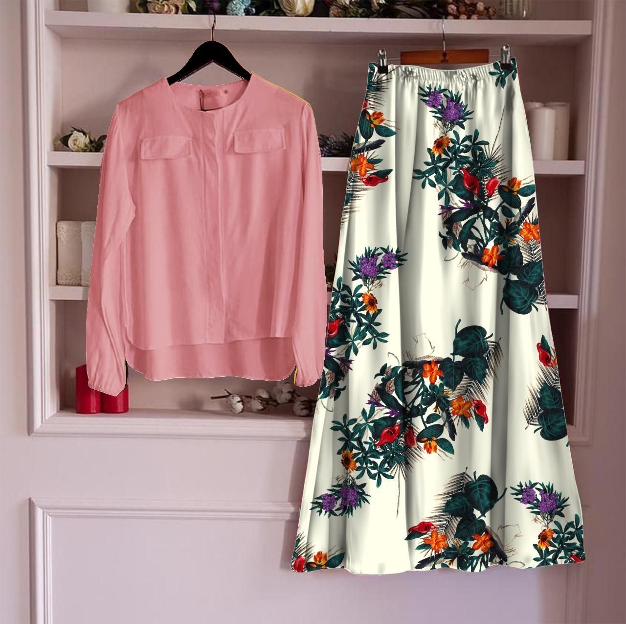 Women Rayon Top with Skirt Sets az0b1i-jk