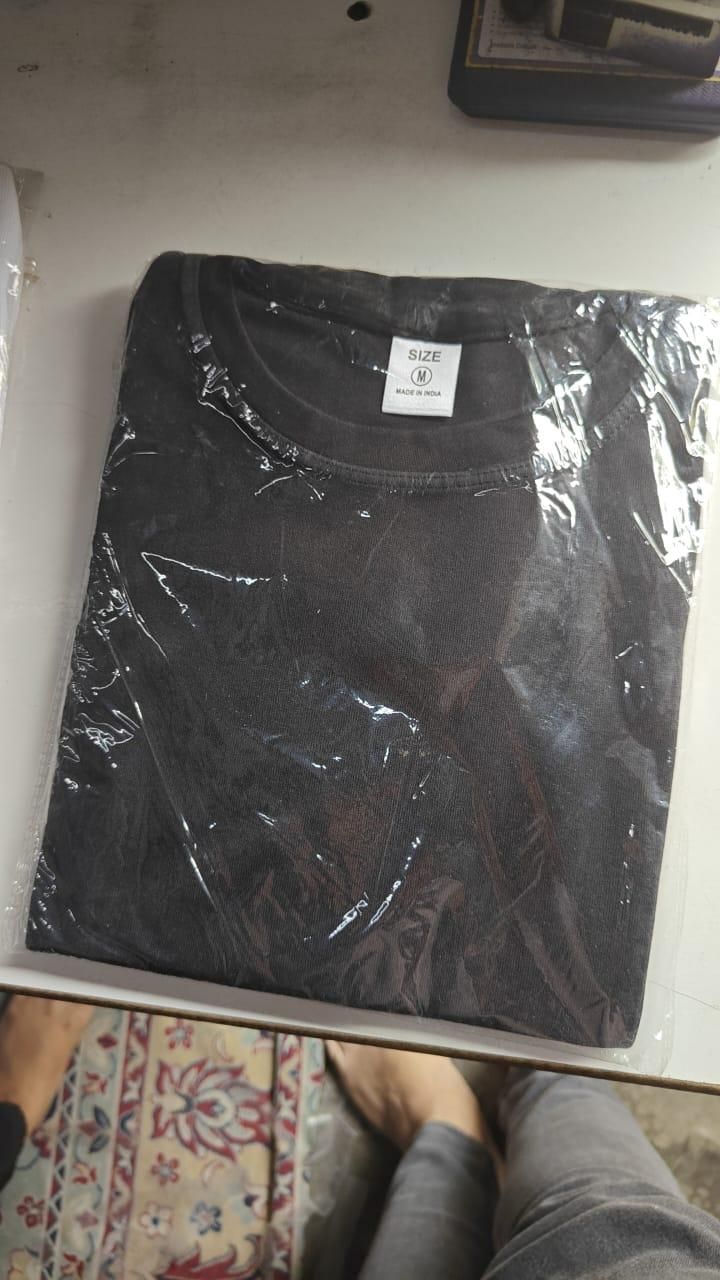 Men's Polycotton Solid Round Neck T-shirts (Pack of 4) az0b1i-jk