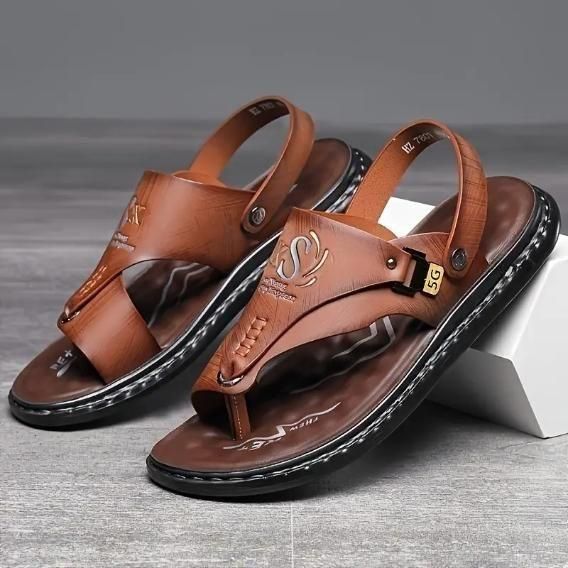 Men's Casual Synthetic Leather Sandal az0b1i-jk