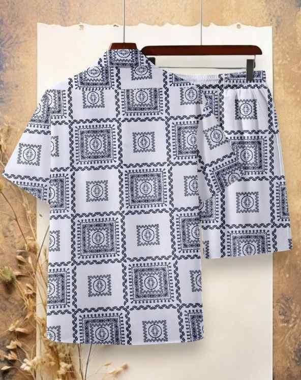 Men's Casual Summer Shirt Set 3D Print Two-piece Co-ord Set az0b1i-jk