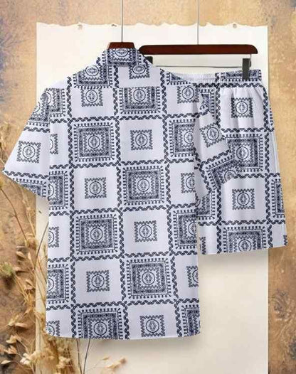 Men's Casual Summer Shirt Set 3D Print Two-piece Co-ord Set az0b1i-jk
