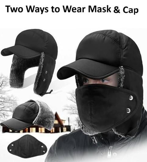 Unisex 3 In 1 Winter Warm Face Mask With Cap az0b1i-jk