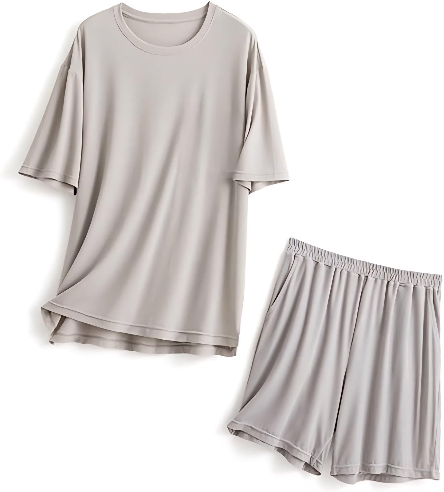 Solid Couple Co-Ord Set (T-Shirt & Shorts) az0b1i-jk