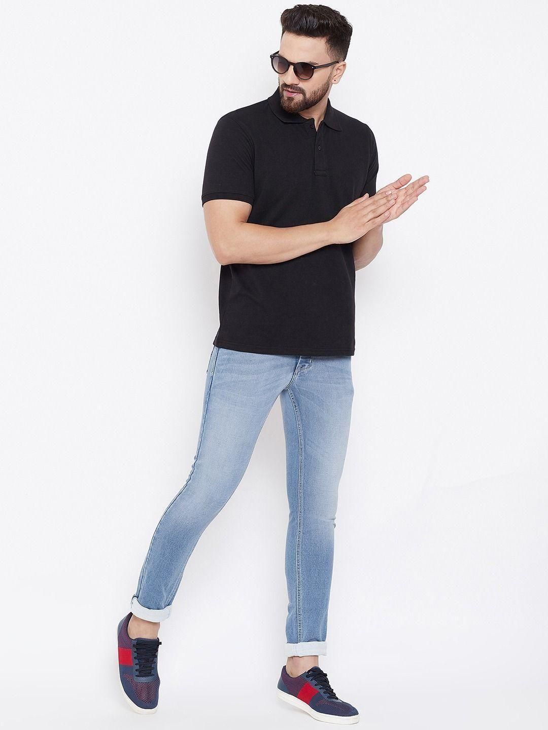 Cotton Blend Solid Half Sleeves Polo T-Shirt az0b1i-jk